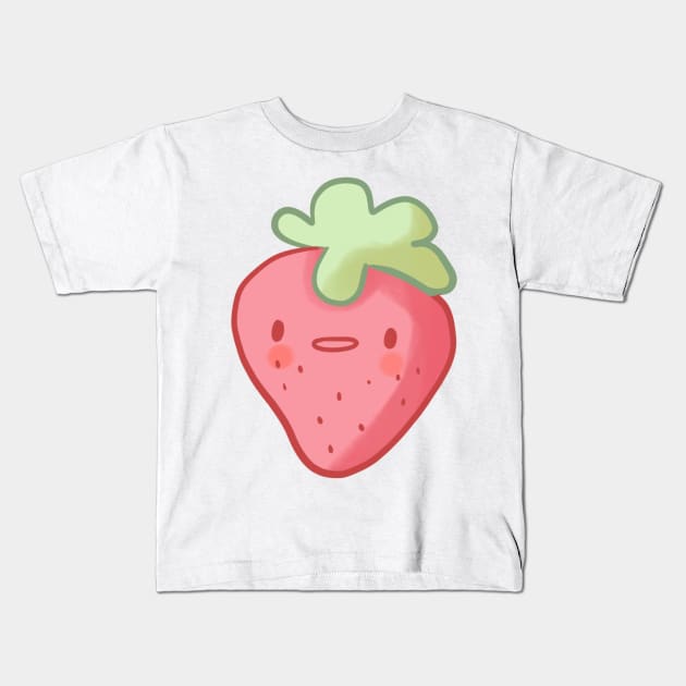 Strawberry illustration Kids T-Shirt by Mayarart